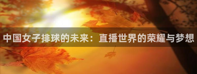 黑白体育直播：中国女子排球的未来：直播世界的荣耀与梦想